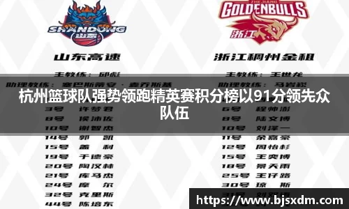 杭州篮球队强势领跑精英赛积分榜以91分领先众队伍